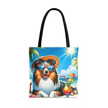 Tote Bag, Dog on Beach, Sheltie, Tote bag, 3 Sizes Available, awd-1243 - £22.30 GBP+