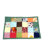 Vintage Patchwork Doll Quilt Handmade 16 x 10 Bedding Colorful Antique - €14,59 EUR