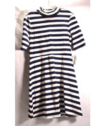 Maison Jules Ribbed Knit Striped Sheath Dress L - $40.74 CAD