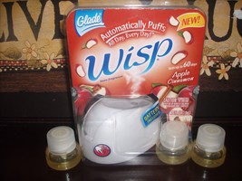 1 Glade Wisp Puffs Home Fragrancer APPLE CINNAMON Scented Oil + 2 more r... - £27.70 GBP