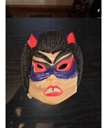 VINTAGE Ben Cooper Original Mask Flocked Hair Cat Woman Rare Halloween - $698.38 MXN