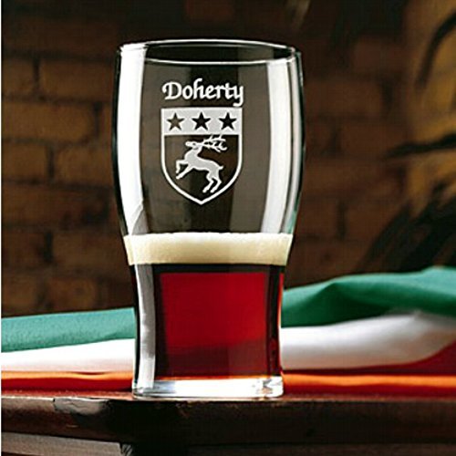 Conley Irish Coat of Arms Tavern Glasses - Set of 4 (Sand Etched) Item image 8