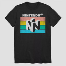 Nintendo 64 Only The Best Classic Fit Graphic Tee T-Shirt Black Mens Size S - £10.46 GBP