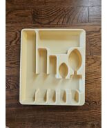 Rubbermaid Flatware Silverware Organizer Tray 6 Slot Almond Vintage Drawer - $12.47