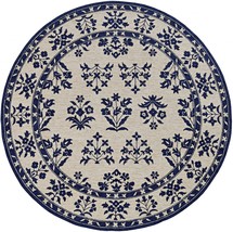 8 Blue Round Hand Tufted Area Rug With UV Protection - €351,66 EUR