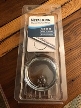 Maytex Metal Shower Curtain Ring Set Of 12 Easy To Install Rust Resistant - £7.85 GBP