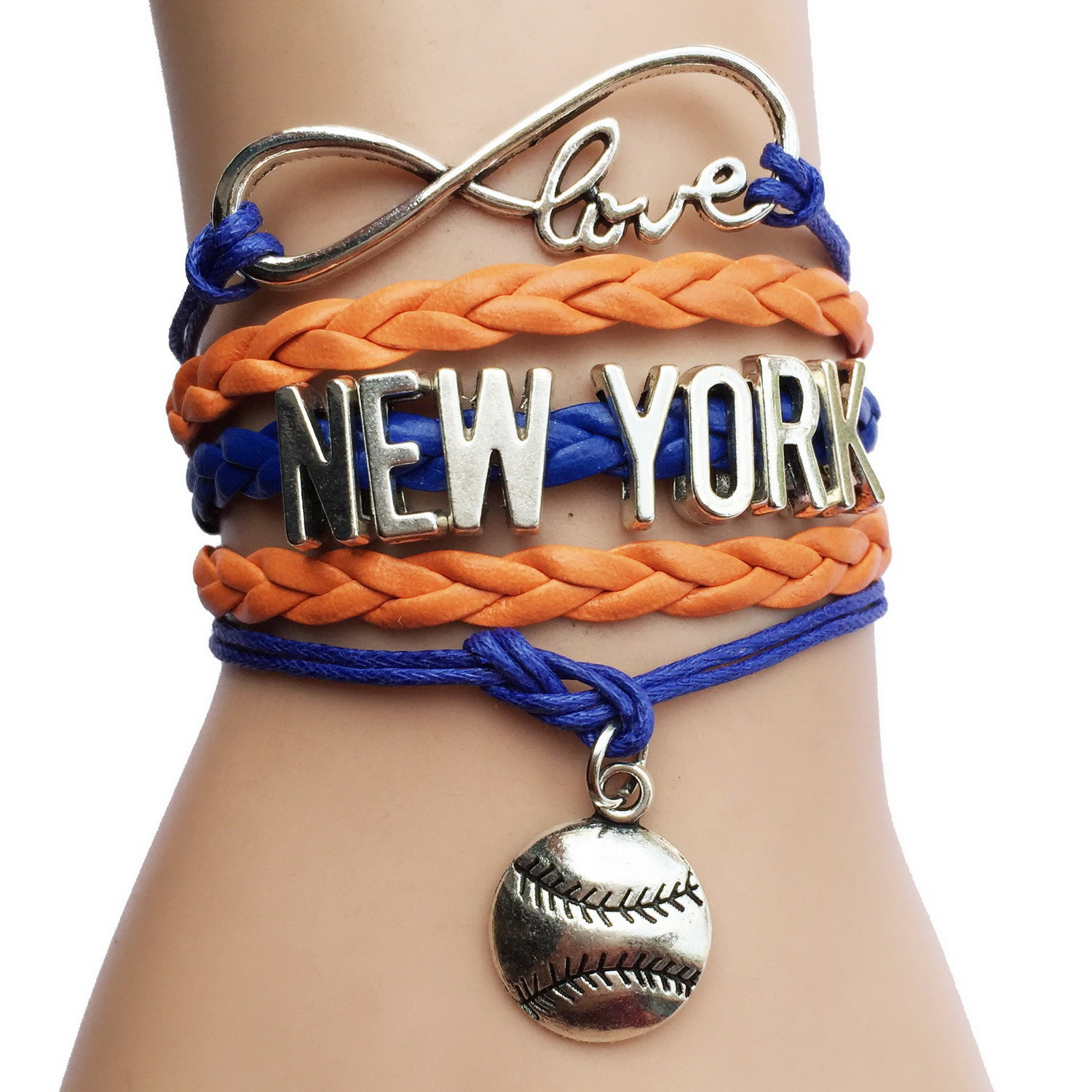 MLB Infinity Love Charm Bracelet