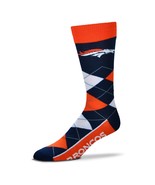NFL Denver Broncos Argyle Unisex Crew Cut Socks - One Size Fits Most - £7.77 GBP