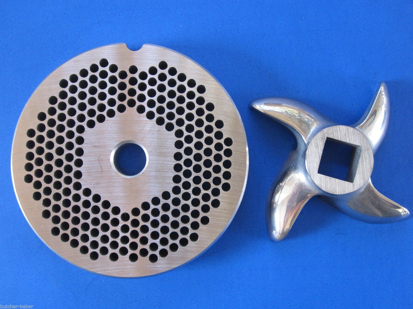 #22 x 1/8"  Meat Grinding Grinder Plate disc & Cutter Knife for Pro Cut FW22 - £25.65 GBP