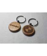 Custom Personalised Car Logo Symbol Keychain Keyrings Gift Wood Handmade... - $5.91