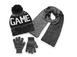 Polar Wear Boys Knit Hat, Scarf And Gloves Set- Grey - £7.70 GBP