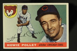 Vintage Baseball Card Topps 1955 Howie Joseph Pollet Pitcher Chicago Cubs #76 - £7.77 GBP