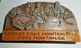 Georgia&#39;s Stone Mountain Park Refigerator Magnet Horses Riders Made in U... - $18.99