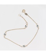 Evil Eye Bracelet-14K Charm Bracelet-Evil Eye Charm-Evil Eye Jewelry - $5,792.03 MXN