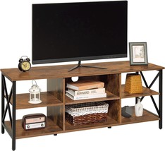 Weenfon Tv Stand For 55 Inch Tv, Vintage Home Media Entertainment, Rustic Brown. - £91.80 GBP