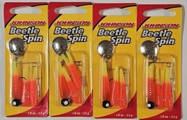 Johnsons BSVP1/8-FOC Original Beetle Spin 1/8 oz Red/Yellow Lot Of 4 New - £17.44 GBP
