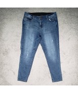 Venezia From Lane Bryant Women&#39;s Size 18 Elastic Waistband Distressed Bl... - $24.61 CAD