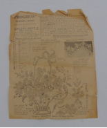 1942  “Progress” Working Chart from Kit No. 1291 Patt. 2 Crocheting Embr... - $67.91 CAD