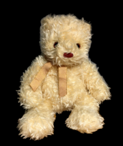 Ty Beanie Buddy Flecks Plush Classic Bear Cream Sparkle Shaggy Teddy 2000 - 13&quot; - £11.78 GBP