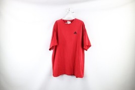 Vintage Y2K 2003 Adidas Mens Large Faded Spell Out Short Sleeve T-Shirt Red - £31.01 GBP