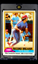 1981 Topps Record Breaker #205 Pete Rose Philadelphia Phillies Nice Looking Card - $7.49