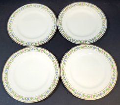 Set of 4 Harmony House Dorset China Floral Cream Plate 8&quot; - $34.64