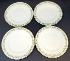 Set of 4 Harmony House Dorset China Floral Cream Plate 8&quot; - £27.12 GBP