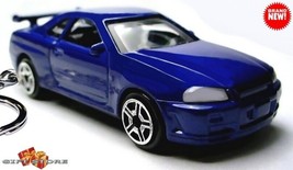  Very Rare Key Chain Blue Nissan Skyline Gtr Gt R34 R Paul Walker Great Gift - £54.24 GBP