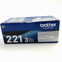 Brother Genuine Standard Yield Toner Cartridge 3 Pack TN221 Cyan Magenta Yellow - £39.22 GBP
