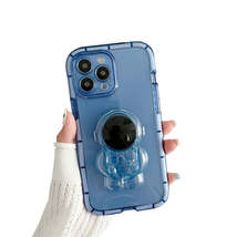 Anymob iPhone Phone Case Cute Astronaut Folding Stand Clear Blue Shockproof Soft - £19.18 GBP