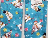 Set of 2 Microfiber Towels, 15&quot;x25&quot;, CHRISTMAS, SNOWMEN &amp; SNOWFLAKES ON ... - $10.88