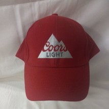 Vintage Coors Light Rockies Red Hat Embroidered Logo Cap Nwot Beer Bar Brewery - £15.50 GBP