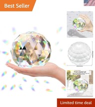 High-Quality Crystal Sphere Suncatcher - Elegant Rainbow Maker for Windows - $40.50