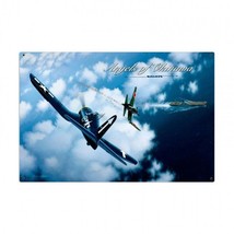 Angels of Okinawa Airplanes Fighter Jets Aviation Pilot Flying Metal Sign - £23.88 GBP