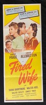 Fired Wife Insert Movie Poster 1943 Robert Paige Louise Allbritton - $82.69
