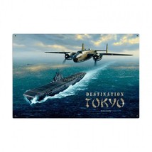 Destination Tokoyo Military Planes Airplanes Aviation Pilot Flying Metal... - $29.95