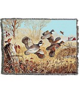 72x54 QUAIL Wildlife Bird Tapestry Throw Blanket - £48.06 GBP