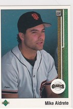 Mike Aldrete Giants Outfield 1989 Upper Deck Card # 239 Near-Mint - £1.12 GBP