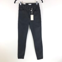 Good American Womens Good Waist Crop High Rise Jeans Black Stretch 0/25 - £49.97 GBP