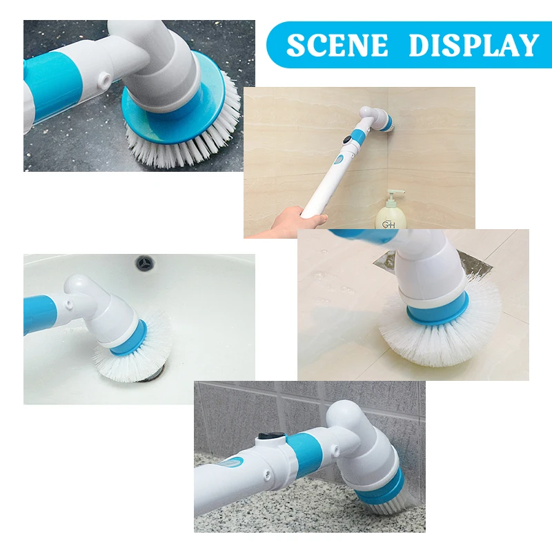 House Home Cordless Handheld Charging Electric Cleaning Brush Electric Spin Scru - £27.76 GBP