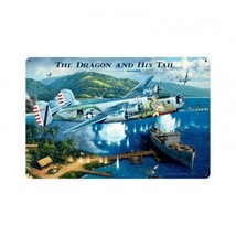 The Dragon and His Tail Airplane Aviation Plane Fighter Jet Military Metal Sign - £23.88 GBP