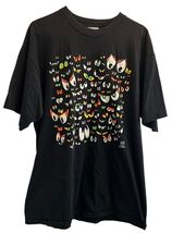 Vintage 90s All Over Spooky Cartoon Eyes T-Shirt Halloween Single Stitch... - $51.25