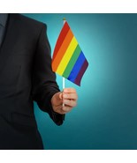 Rainbow Pride Flag 6x9 Inch 6&quot; x 9&quot; Hand Flag On Stick LGBTQ LGBTQIA+ - €2,35 EUR
