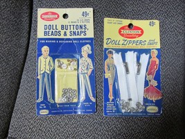 &quot;&quot;DOLL CLOTHES MAKING ZIPPERS, BUTTONS AND SNAPS&quot;&quot; - VINTAGE CLINTON - TINY - $8.89