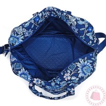 ❤️ VERA BRADLEY Tropics Tapestry Grand Traveler Weekender Blue White Floral - £51.12 GBP