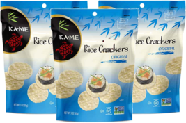Ka-Me Rice Crackers, Gluten Free Non-GMO, 3-Pack 3 oz. Bags - £22.64 GBP