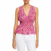 Aqua Womens Floral V Neck Blouse S - £27.69 GBP