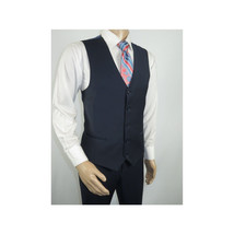 Men Suit BERLUSCONI Turkey 100% Italian Wool Super 180's 3pc Vested #Ber14 Navy image 9