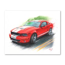 Signed MUSTANG COBRA Poster Print Wall Art 11x14 Unframed - $449.81 MXN