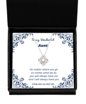 To my Aunt, No matter where you go - Love Knot Silver Necklace. Model 64036  - £31.93 GBP